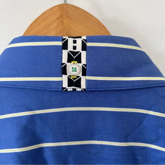 Robert Graham NWT "Aruba" Blue White Stripe Cotton Button Down Dress Shirt - Picture 3 of 16